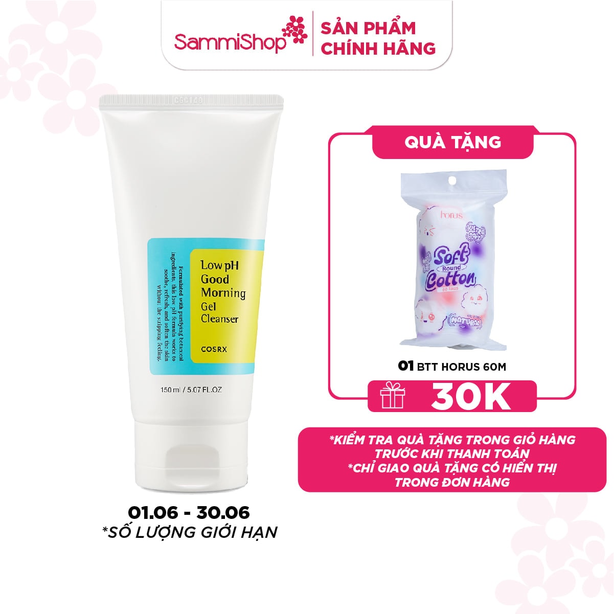 COSRX sữa rửa mặt Low pH Good Morning Gel Cleanser 150ml