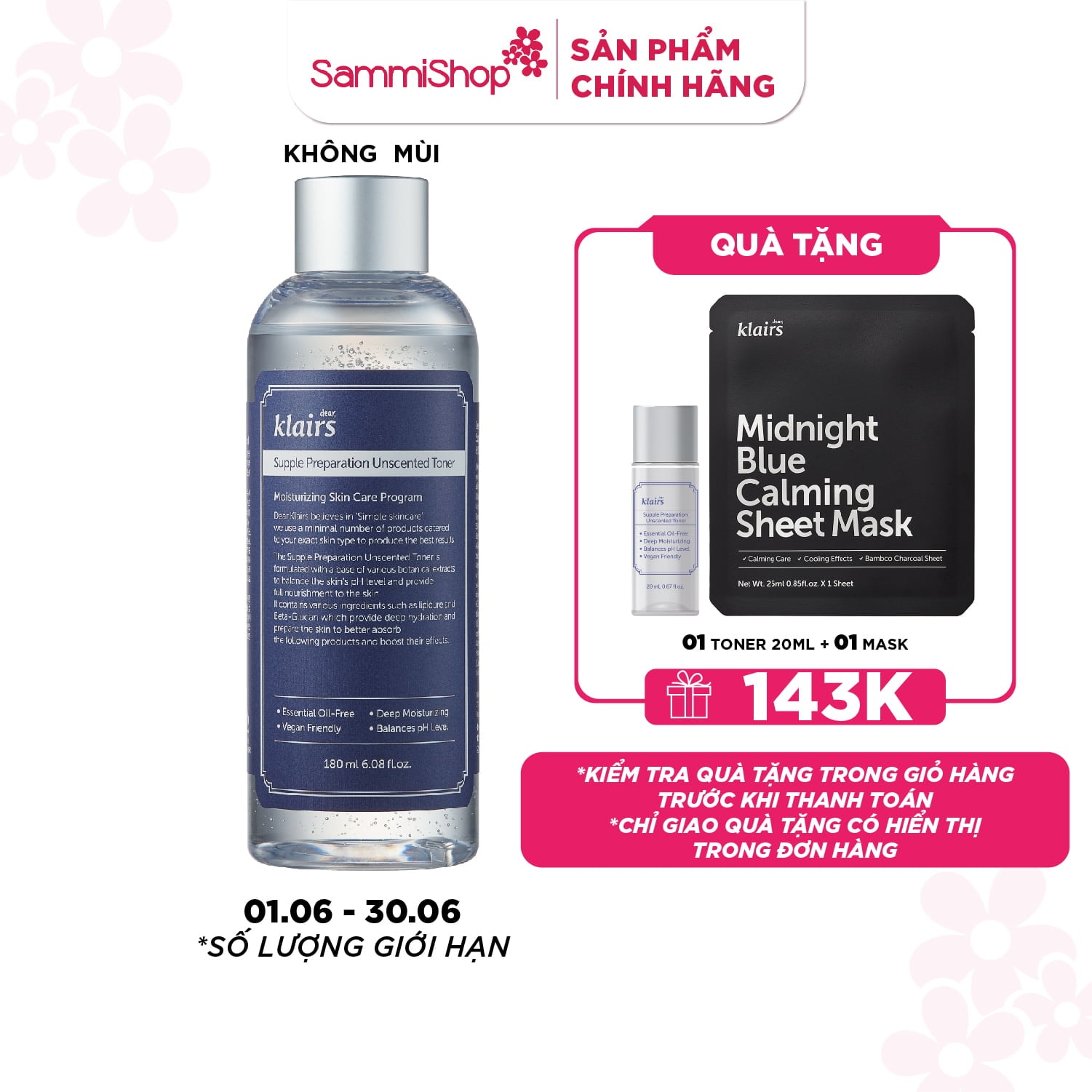 Dear, Klairs nước hoa hồng Supple Preparation Unscented Toner